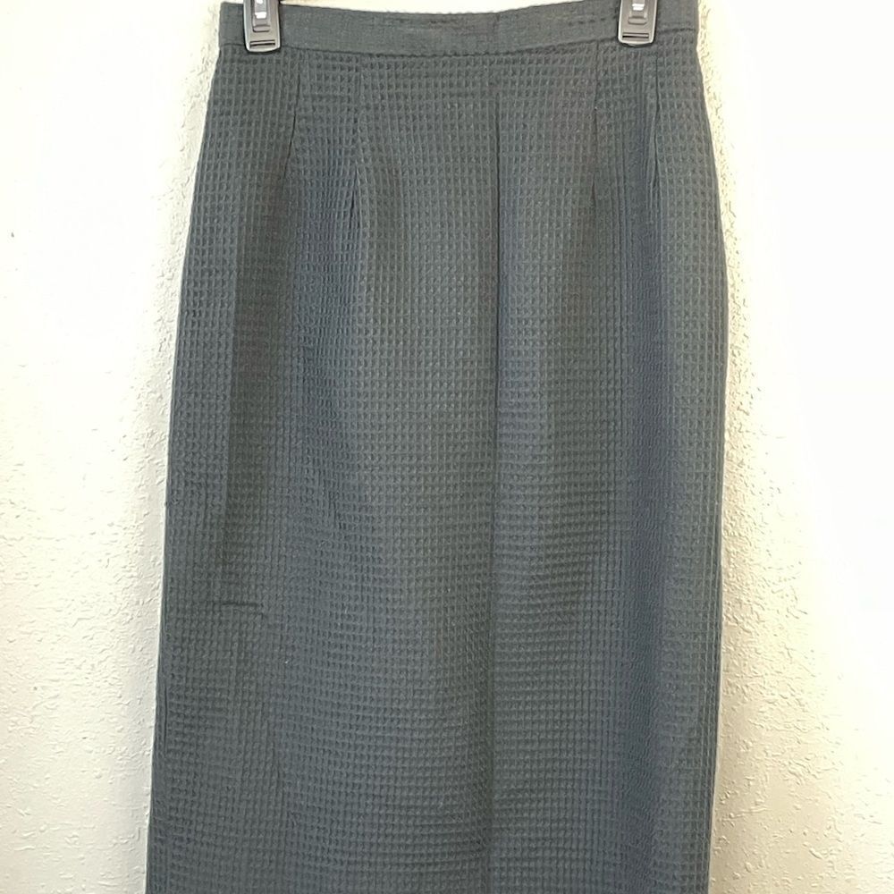 Vintage Womens Unbranded Black Midi Skirt Size 12